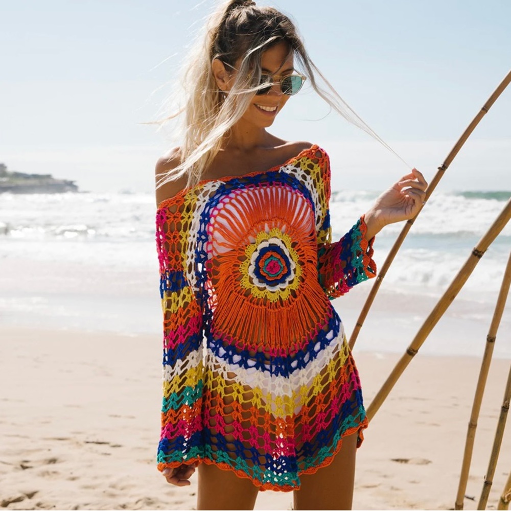 BEACHSISSI**Colorful Sun Protection Swimsuit Cover Up